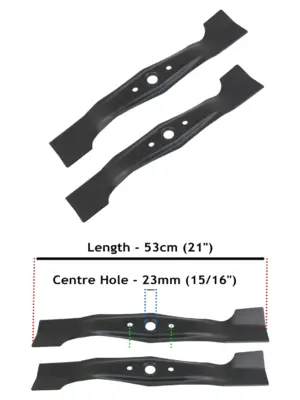 2-Pack 53 cm Replacement Blades for Honda HRB/HRD/HRG/HRH Mowers