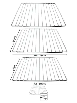 2-Pack Adjustable Extendable Oven Rack for AEG – 310‑590mm