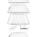 2 Pack Adjustable Extendable Oven Shelf for Moffat 310-565mm