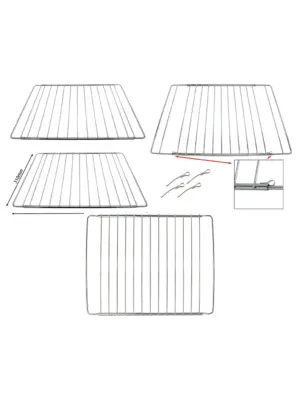 2‑Pack Adjustable Extendable Shelf for Baumatic Ovens – 310‑565 mm