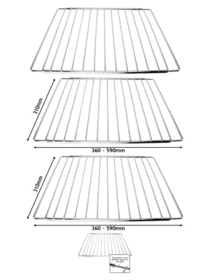 2-Pack Adjustable Shelf for Fagor Ovens 310x360-590mm