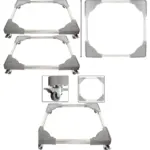 2‑Pack Adjustable Trolley Stand with Braked Universal Caster – 100 kg