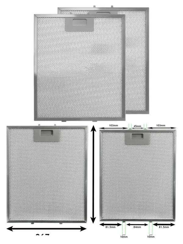 2‑Pack Aluminum Mesh Vent Filter for IGNIS Oven Hood Replacement