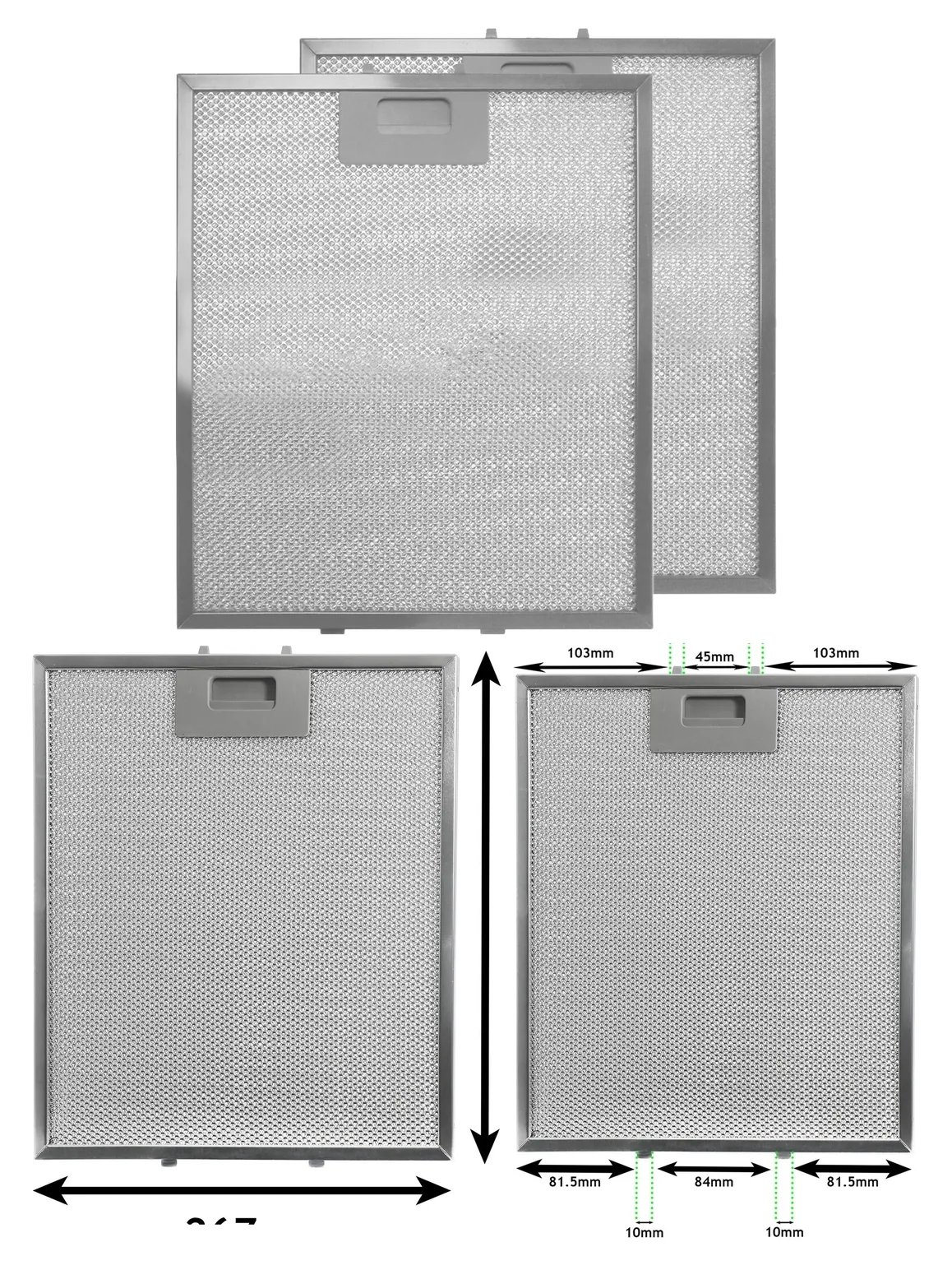 2‑Pack Aluminum Mesh Vent Filter for IGNIS Oven Hood Replacement