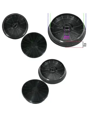 2‑Pack Beko Kitchen Hood Carbon Charcoal Filter for Exhaust Vent