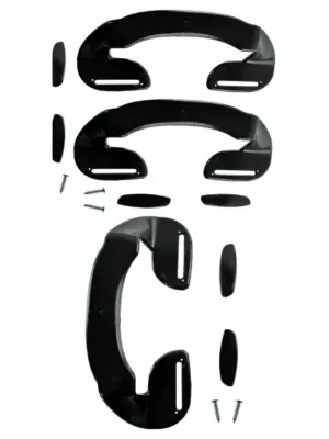 2-Pack Black Adjustable Ergonomic Door Handles for Frigidaire 190mm