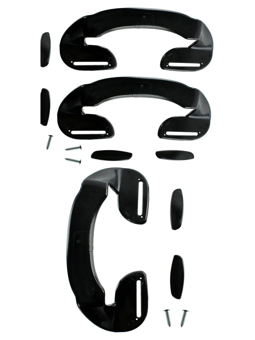 2-Pack Black Adjustable Ergonomic Door Handles for Frigidaire 190mm