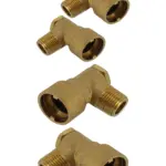 2‑Pack Brass 1/2" Angled Bayonet Gas Hose Socket for Oven & Cooker
