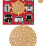 2‑Pack Brown Non‑Stick Perforated Air Fryer & Multi‑Cooker Drawer Mats