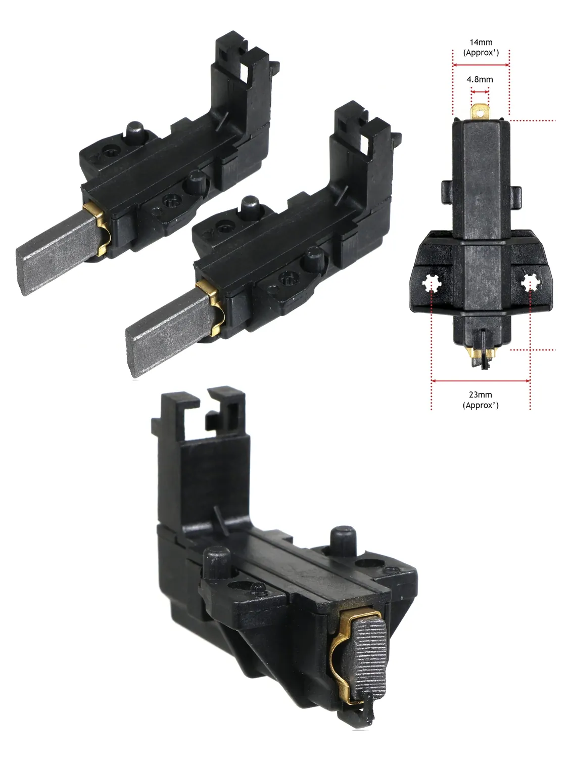 2-Pack Carbon Brush Set for Hoover & Candy Washing Machine Motors
