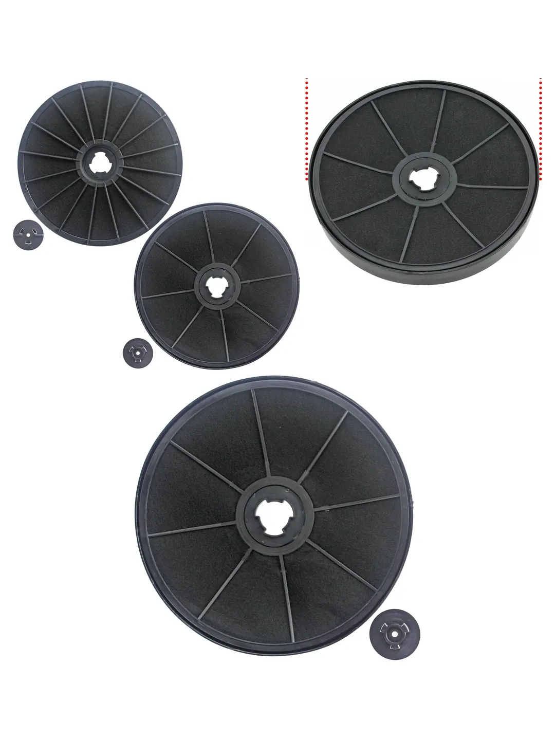 2‑Pack Carbon Charcoal Filter for Ariston Kitchen Extractor Hood