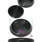 2‑Pack Carbon Charcoal Filter for Kitchen Range Hood & Exhaust Vent