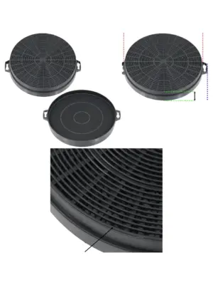 2-Pack Carbon Charcoal Filter for New World Kitchen Extractor Hood