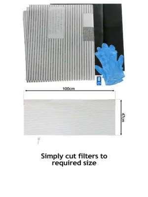 2 Pack Custom Grease Filters for Large Cooker Hoods 100x47 cm