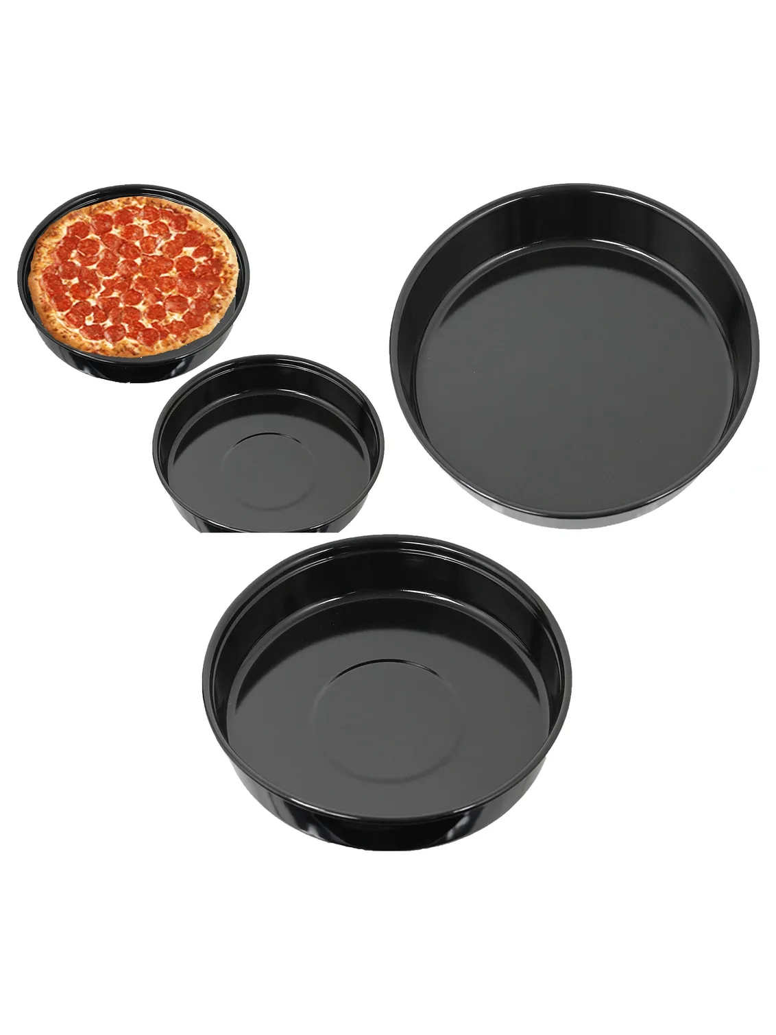 2-Pack Deep Oven Roasting Tray – 400mm x 55mm Round/Oval Baking Pan