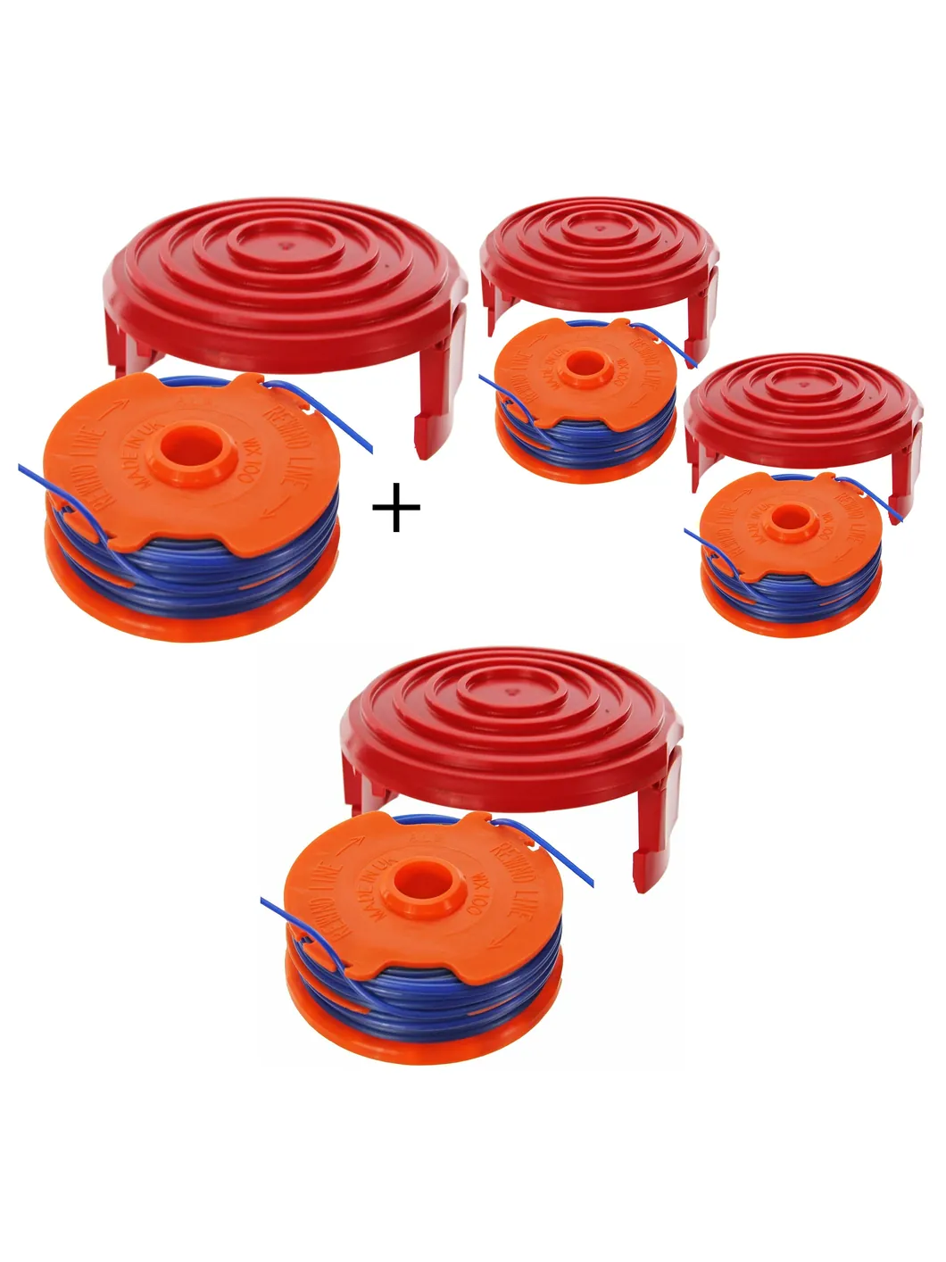 2‑Pack Dual Line Spool Head Cover Caps for MCGREGOR 350W Trimmer