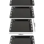 2‑Pack Enamel Baking Tray – 448×360×25 mm for Prima Oven