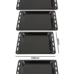 2‑Pack Enamel Baking Tray – 448×360×25 mm Oven Cooking Pan