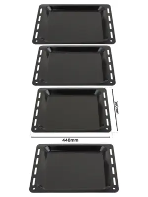 2‑Pack Enamel Baking Tray – 448×360×25 mm Oven Cooking Pan