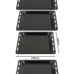 2‑Pack Enamel Baking Tray – 448×360×25 mm Oven Cooking Pan