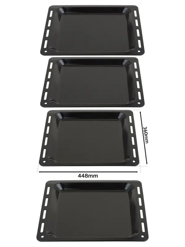 2‑Pack Enamel Baking Tray – 448×360×25 mm Oven Cooking Pan