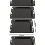 2‑Pack Enamel Baking Tray – 448×360×25 mm Oven Cookware