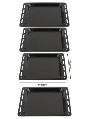 2‑Pack Enamel Baking Tray – 448×360×25 mm Oven Cookware