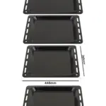 2‑Pack Enamel Baking Tray – 448×360×25 mm Oven Pan for Britannia