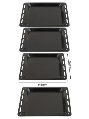 2‑Pack Enamel Baking Tray for Ariston Oven – 448×360×25 mm