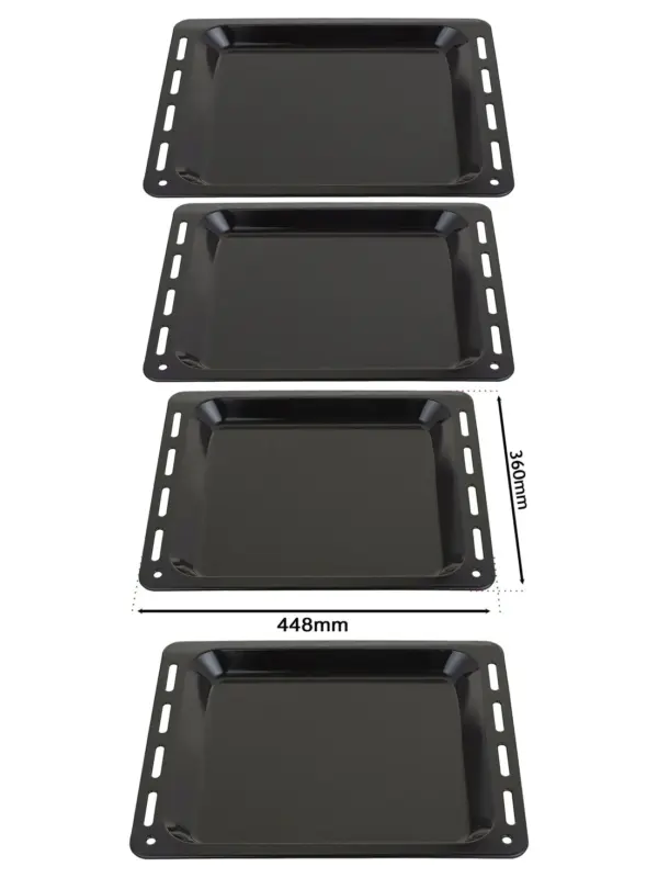 2‑Pack Enamel Baking Tray for Ariston Oven – 448×360×25 mm