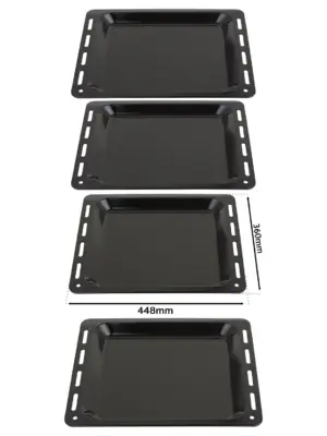 2-Pack Enamel Baking Tray for De’Longhi Ovens – 448×360×25 mm