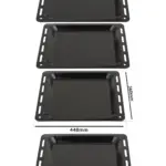 2-Pack Enamel Baking Tray for IKEA Oven – 448x360x25 mm