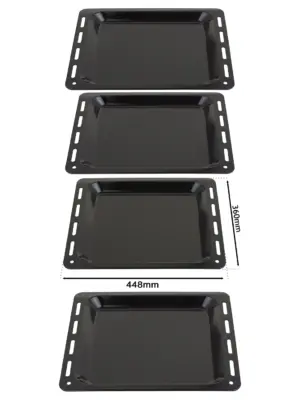 2-Pack Enamel Baking Tray for IKEA Oven – 448x360x25 mm