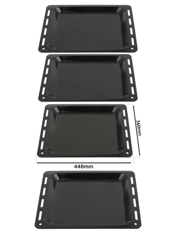 2-Pack Enamel Baking Tray for IKEA Oven – 448x360x25 mm