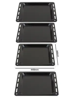 2‑Pack Enamel Baking Tray for Neff Oven – 448mm x 360mm x 25mm