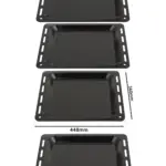 2-Pack Enamel Baking Tray for SMEG Oven – 448×360×25 mm