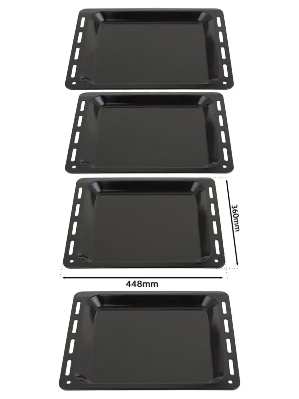 2-Pack Enamel Baking Tray for SMEG Oven – 448×360×25 mm