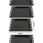 2‑Pack Enamel Baking Tray for Swan Oven – 448 × 360 × 25 mm