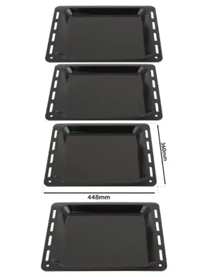 2‑Pack Enamel‑Coated Baking Tray – 448×360×25 mm Oven Pan