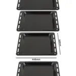 2-Pack Enamel Non-Stick Baking Tray for Haier Ovens – 448×360×25 mm
