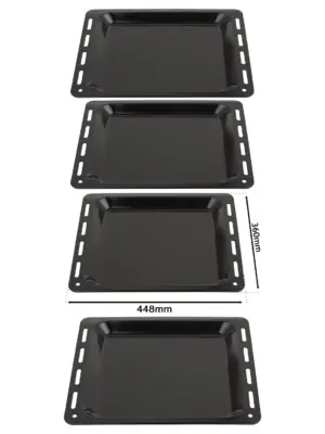 2-Pack Enamel Non-Stick Baking Tray for Haier Ovens – 448×360×25 mm