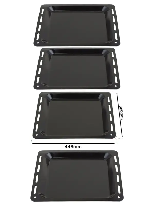 2-Pack Enamel Non-Stick Baking Tray for Haier Ovens – 448×360×25 mm