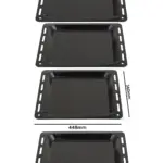 2-Pack Enamel Oven Baking Tray – 448×360×25 mm Universal Cookware