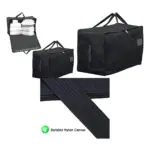 2-Pack Extra‑Large Black Canvas Laundry Storage Bag – 100 L