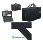 2-Pack Extra Large Black Canvas Patio Chair Cushion Storage Bag 100L