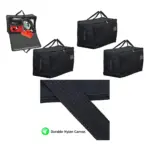 2‑Pack Extra‑Large Black Canvas Storage Bag for Numatic Henry/Hetty Vac