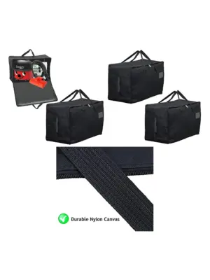 2‑Pack Extra‑Large Black Canvas Storage Bag for Numatic Henry/Hetty Vac