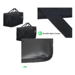 2‑Pack Extra‑Large Black Canvas Toy & Teddy Bear Organizer – 100L