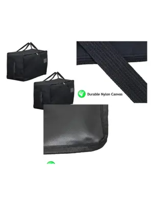 2‑Pack Extra‑Large Black Canvas Toy & Teddy Bear Organizer – 100L