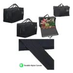 2-Pack Extra Large Black Canvas Tree Storage Bags - 100L Holiday Decor
